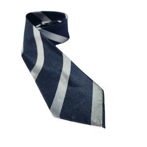 Vintage German Reine Seide Black and Silver Tie